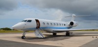 Air Lease Corp's G650 seen at Grand Cayman. Photo: Cole Goldberg  – OPShots.net//